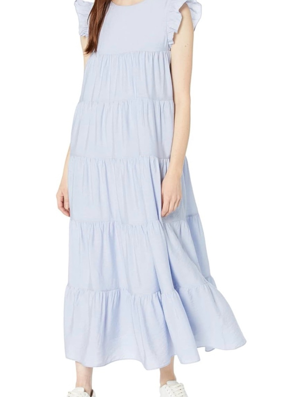 English Factory Light Blue Tiered Maxi Dress - Size M
